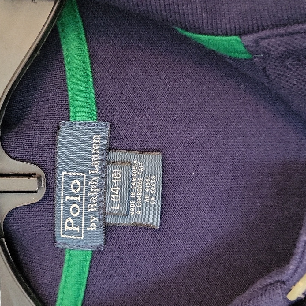 Polo by Ralph Lauren Navy Blue USA Polo Shirt - Picture 2 of 7